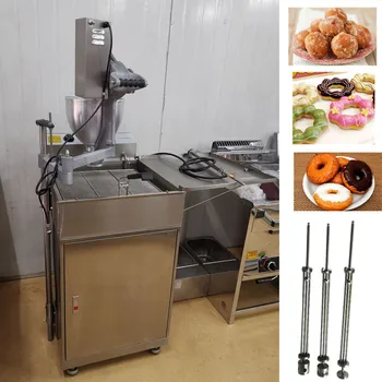 Коммерческая вертикальная электрическая машина для приготовления пончиков с запирающимся устройством для приготовления пончиков для выпечки в форме шарика и цветка Изображение