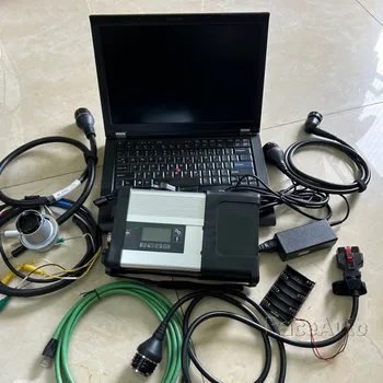 Лучшее качество MB Star C5 SD Connect Compact 5 с Ноутбуком T410 I7 4G Star C5 Diagnosis V2023.06 Программное обеспечение HDD SSD для легкового грузовика Изображение