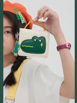 Маленький кошелек с динозавром, милый и удобный модный однотонный женский кошелек в корейском стиле Joker. Изображение