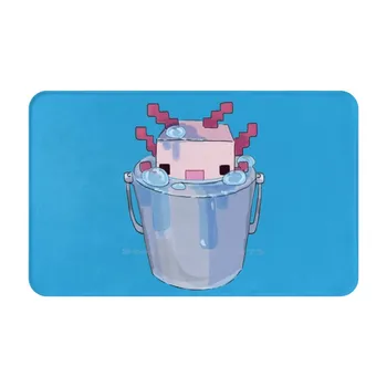 Милое Ведро С Аксолотлем-Концепт-Арт Мягкий Дом Семейный Противоскользящий Коврик Ковер Axolotl Bucket Cute Mob Animal Bee Item Diamond Pink Изображение