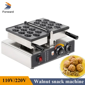 Мини-электрическая машина для выпечки ореховых тортов, автоматическая машина для выпечки ореховых вафель, коммерческая машина для закусок грецкими орехами Изображение