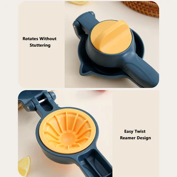 Многофункциональная соковыжималка для лимона, популярная ручная соковыжималка для апельсинового сока, грейпфрута и граната, инструмент для ручного выжимания на домашней кухне Изображение