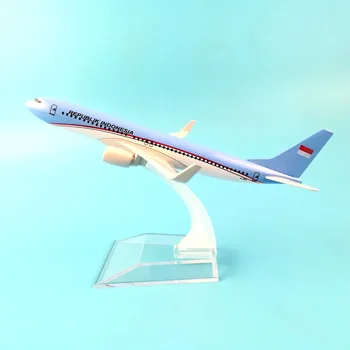 Модель самолета Boeing 737 Авиакомпании REPUBLIK INDONESIA Airlines 16 см из металлического сплава, отлитая под давлением 1:400, модель самолета, игрушки для детей Изображение