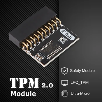 Модуль безопасности шифрования 20-контактный модуль Материнская плата TPM 2.0 Сменная деталь Модуль памяти 20-1 Pin для системы WIN11 Изображение