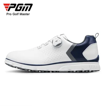 Мужская обувь для гольфа PGM, шнурки с ручками, нескользящие, водонепроницаемая мужская спортивная обувь, кроссовки XZ226 Изображение