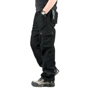 Мужские военные тактические брюки, Высококачественные брюки-карго с несколькими карманами, спортивные штаны для пеших прогулок, для скалолазания, Pantalon Hombre, Размер 44 Изображение