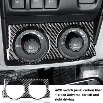 Накладка панели из износостойкого прочного липкого углеродного волокна, переключатель режима полного привода, накладка панели для Toyota 4Runner 2010-2020 Изображение