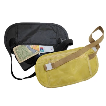 Невидимые дорожные поясные сумки, сумка для паспорта, Поясная сумка для денег, Скрытый кошелек безопасности, Подарочная дорожная сумка, нагрудная сумка, поясная сумка для денег Изображение