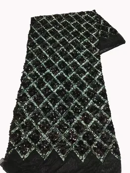 Новая африканская ткань в стиле пэчворк с бриллиантами и пайетками, элегантные женские вечерние платья высокого класса в Нигерии, 5 ярдов Изображение