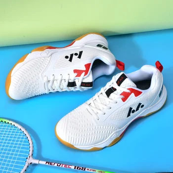Новая мужская обувь для бадминтона обувь для соревнований в парном стиле уличная теннисная обувь для тренировок профессиональная спортивная обувь Изображение