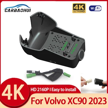 Новый продукт! Подключи и играй Скрытый Автомобильный Видеорегистратор WiFi Видеомагнитофон UHD 4K Dash Cam Камера Для Volvo XC90 2023 Dashcam Автомобильные Аксессуары Изображение