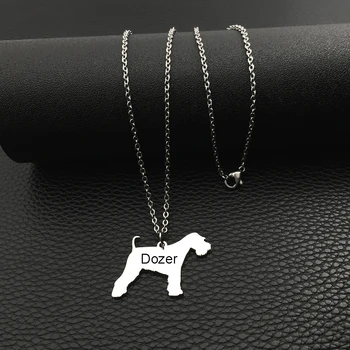 Ожерелье для домашних животных из Великобритании, шнауцер, ожерелье для домашних собак из нержавеющей стали, принимаем прямую доставку YP0101 Изображение
