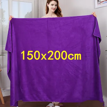 Очень большое банное полотенце 100X200 см - супер мягкое полотенце гостиничного качества, роскошное банное полотенце, хорошо впитывающее влагу, спортивное полотенце для салона красоты Изображение