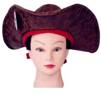 Пиратская ковбойская шляпа на Хэллоуин, детская ковбойская кепка, реквизит для косплея, Аксессуары для украшения выпускного вечера Изображение