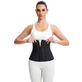 Плюс размер, Латексный корсет-тренажер для талии, Латексный корсет, корректирующее белье для тела, женское облегающее белье для живота Изображение