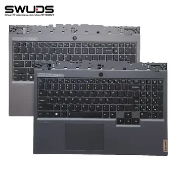 Подходит для ноутбука Lenovo LEGION Y7000 R7000 R7000P 2020 Чехол на ладонь с подсветкой английская клавиатура тачпад Изображение
