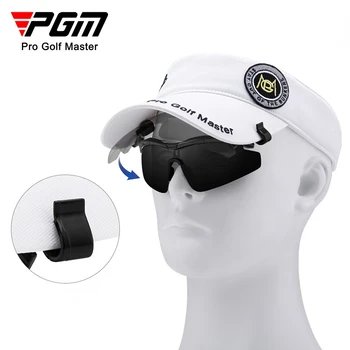 Поляризованные солнцезащитные очки с зажимом для шляпы для гольфа PGM, солнцезащитные очки с реверсивной защитой, солнцезащитный крем и УФ-защита, спорт на открытом воздухе YJ002 Изображение