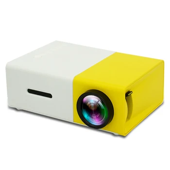 Портативный мини-карманный проектор для домашнего кинотеатра YG300 Желто-черного цвета Изображение