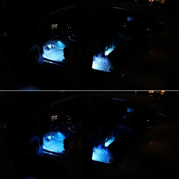 Привлекательная подсветка полосы автомобиля, Регулируемое освещение салона автомобиля со звукоактивирующей функцией, украшение автомобиля, подсветка атмосферы автомобиля. Изображение