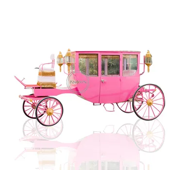 Продается роскошная электрическая королевская карета, запряженная лошадьми, винтажная свадебная экскурсионная тележка США Изображение