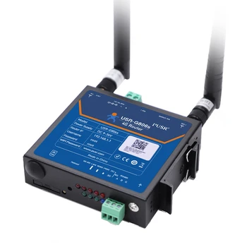 Промышленный 4G LTE Маршрутизатор USR-G806S Устройство Интернета вещей Последовательный Порт RS485 LAN в 4G WiFi Конвертер Поддержка Modbus RTU в TCP Изображение