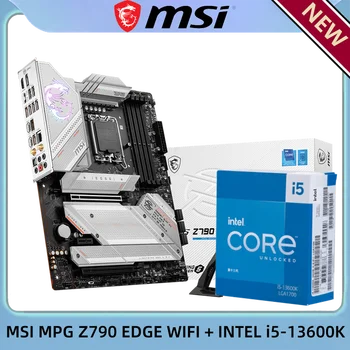 Процессор Intel i5 13600K + MSI MPG Z790 EDGE WIFI DDR5 LGA 1700 ATX Компьютерное Оборудование и программное обеспечение Игровая Материнская плата для ПК Изображение