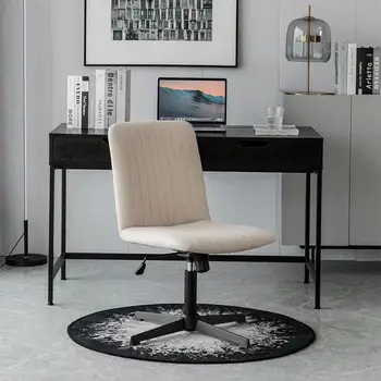 Рабочее кресло для сидячего образа жизни, Удобное технологичное тканевое кресло для домашнего компьютера, легкое роскошное вращающееся кресло, простое подъемное сиденье для офиса Изображение