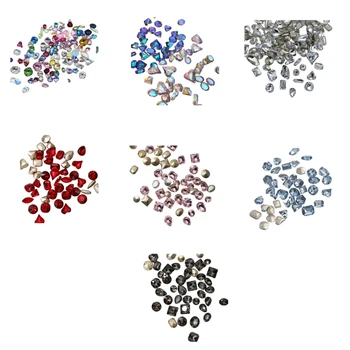 Роскошные блестящие бриллианты для ногтей Украшения для ногтей E74C Изображение