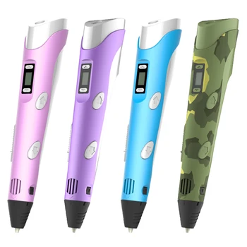 Ручка для 3D-печати, ручки для рисования, регулируемая температура с USB-кабелем, PLA-нить, развивающая игрушка для детей, граффити своими руками Изображение