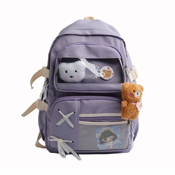 Рюкзак Kawai, школьный рюкзак Kawaii для девочек-подростков, милые сумки для студенческих книг Изображение