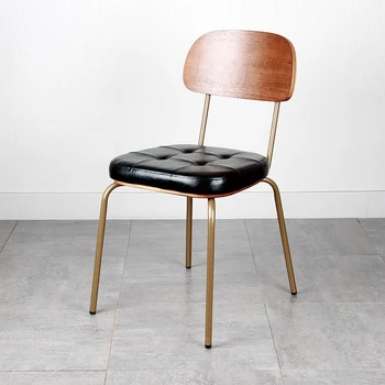 Садовые Металлические обеденные стулья, современное удобное дизайнерское кресло для отдыха в спальне, Скандинавская эргономичная мебель для гостиной Silla Comedor Изображение