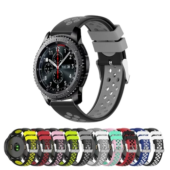 Силиконовые 22 мм браслеты для Samsung Galaxy Watch 46 мм Gear S3 Classic/Frontier Galaxy Watch 3 Браслет 45 мм для Huawei GT Ремешок Изображение