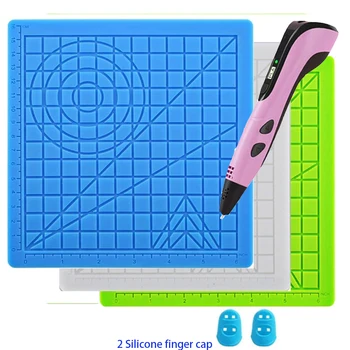 Силиконовый Коврик для 3D-Ручек, Шаблоны 3D-Ручек, Аксессуары для 3D-Ручек для Детей, Взрослых и Начинающих для 3D-принтера Pen, The Drawin Изображение