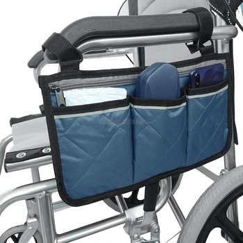 Сумки для ходунков-роллеров, Электрический скутер, Боковая сумка для инвалидной коляски, сумка для хранения - Подлокотник кресла, карманный Органайзер, держатель Изображение