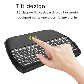 Умная Беспроводная клавиатура Air Mouse с красочной подсветкой Mini D8 Touchpad для телевизора Изображение