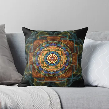Шри Янтра - Сакральная Геометрия, Декоративная подушка, наволочки для гостиной, Декоративная подушка, чехол Изображение