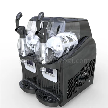 Электрическая мини-машина для приготовления слякоти с двойным баком, машина для приготовления слякоти с двойным баком, кофеварка для приготовления холодных напитков, мороженого, смузи, Гранита. Изображение