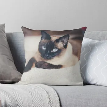 подушка для спящего сиамского кота Эстетические Наволочки Декоративные Изображение